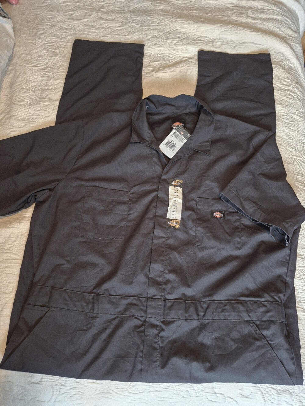 Dickies men's 2XL Reg short sleeve jet black coveralls NEW